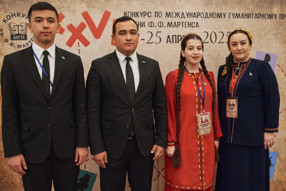 Turkmen students successfully performed at the Competition on International Humanitarian Law named after F.F.Martens