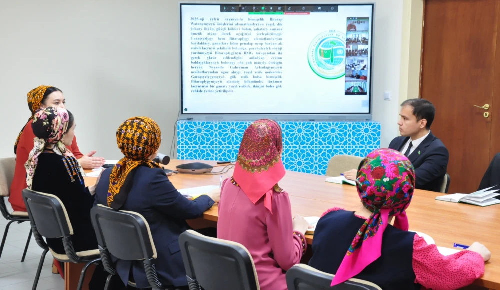 “HALKARA JEDELLERI PARAHATÇYLYK SERIŞDELER BILEN ÇÖZMEK” ATLY TEMA BOÝUNÇA WEBINAR GEÇIRILDI